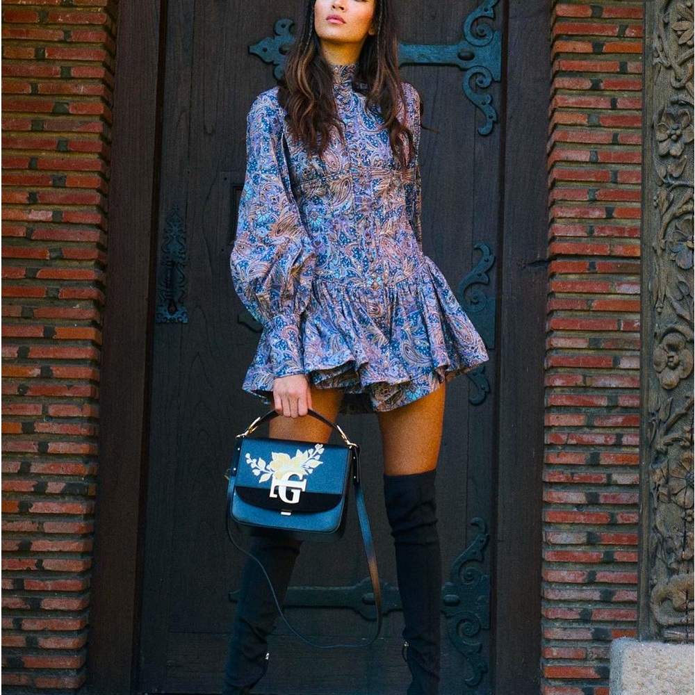 Paisley corset dress mini